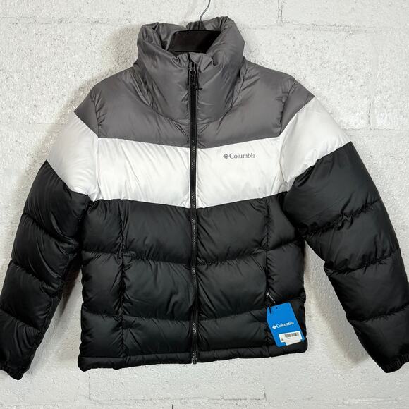 Columbia Women's Puffect colorblock Insulated Jacket black/white Small $180